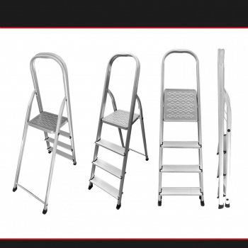 Escalera Tubular Plegable 4 Escalones
