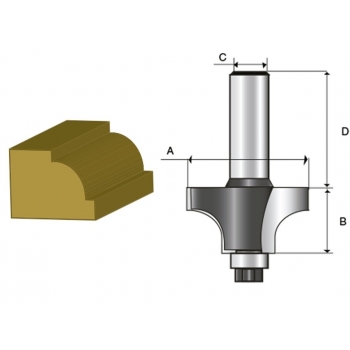 Fresa P/Moldura C/Balero 3/8