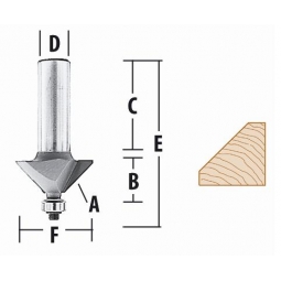 Fresa P/Biselar 45° C/Balero 5/8