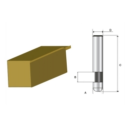 Fresa P/Enrasar formaica S/Balero 1/4