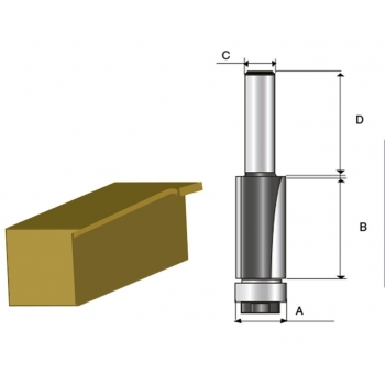 Fresa P/Enrasar formaica C/Balero 3/8