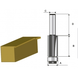 Fresa P/Enrasar formaica C/Balero 3/8