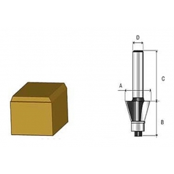 Fresa P/Enrasar formaica C/Balero 3/8