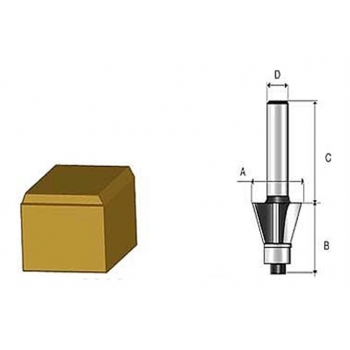 Fresa P/Enrasar formaica C/Balero 3/8