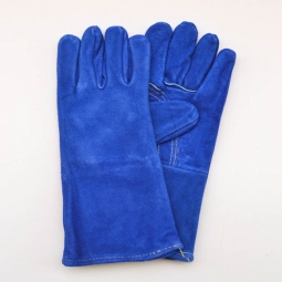 Guante soldador azul con hilo Kevlar