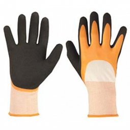 Guantes blanco con naranja, Medida N°8