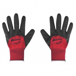 Guantes rojo de poliéster, Medida N°8