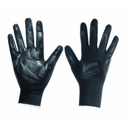 Guantes negro de nylon, Medida N°8