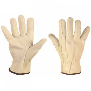 Guantes blanco en piel de res