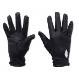 Guantes negros de poliuretano