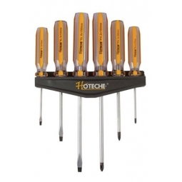 juego de desarmadores satinados de 6 pzas 