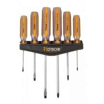 juego de desarmadores satinados de 6 pzas 