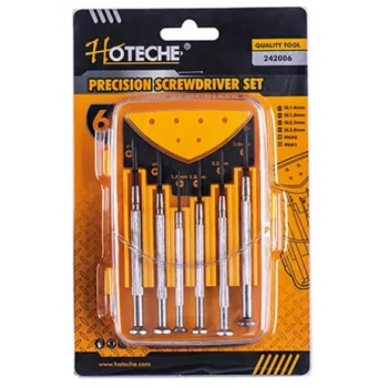 Desarmadores satinados de precision 6 pzas