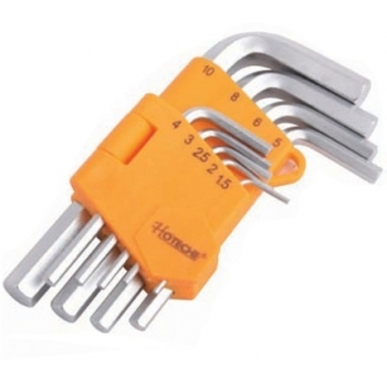 juego de 9 llaves allen cortas milimetricas