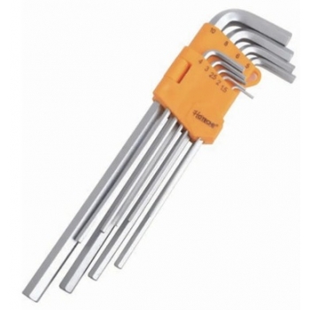 Juego de 9 llaves allen extra largas estandar