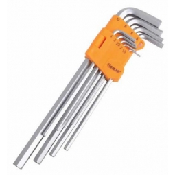 Juego de 9 llaves allen extra largas mm