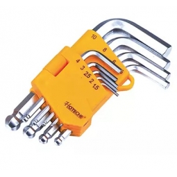 Juego de 9 llaves allen cortas extremo de bola mm