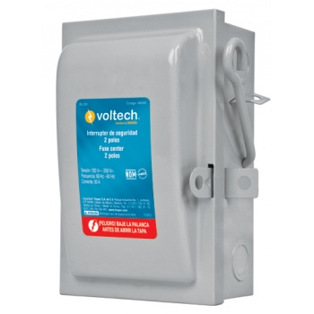 Interruptor de seguridad 2 polos 30 A