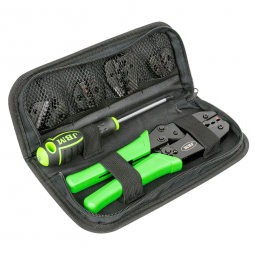 Alicate para terminales con punta intercambiable