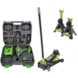 Combo de pistola de impacto + juego de 2 caballetes