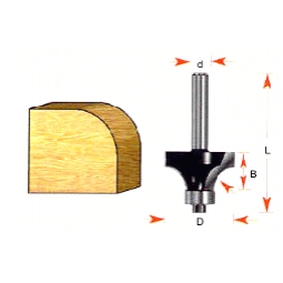 Cuchilla redondeador radio 1/8 d 3/4 X 3/8 b X 2 l X 1/4 z