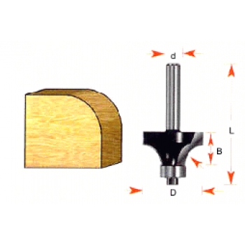 Cuchilla redondeador radio 1/4 d 1 x 1/2 b x 2 7/16 l x 1/2 z