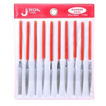 Juego de 10 limas de diamante