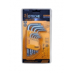 Juego de 9 llaves torx cortas