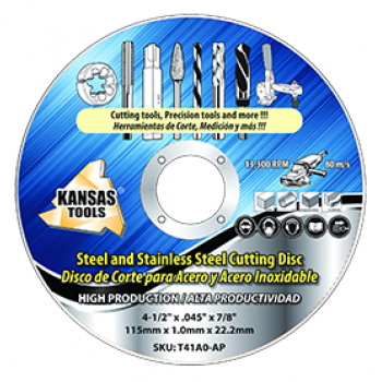 Disco de corte para metal AP de 4-1/2