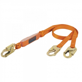 Línea de vida doble gancho chico con absorbedor impacto, ANSI