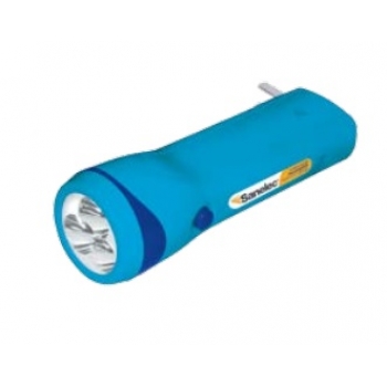 Linterna azul  recargable 3 leds