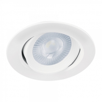 Luminario empotrable redondo de LED, dirigible 5 W, blanco