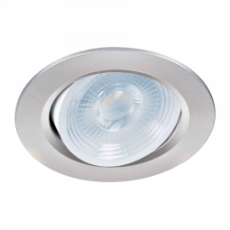 Luminario empotrable redondo de LED, dirigible 5 W, cromo