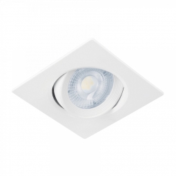 Luminario empotrable cuadrado de LED, dirigible 5 W, blanco