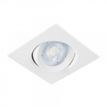 Luminario empotrable cuadrado de LED, dirigible 5 W, blanco