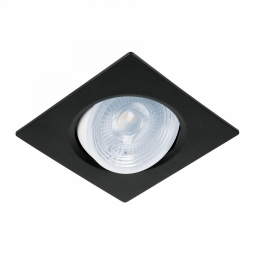 Luminario empotrable cuadrado de LED, dirigible 5 W, negro