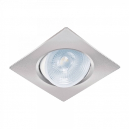 Luminario empotrable cuadrado de LED, dirigible 5 W, cromo