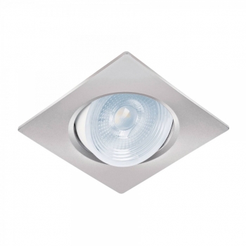 Luminario empotrable cuadrado de LED, dirigible 5 W, cromo