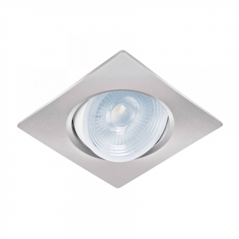 Luminario empotrable cuadrado de LED, dirigible 5 W, cromo