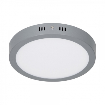 Plafón redondo, moderno, 18 W, 6500K, LED, gris