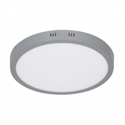 Plafón redondo, moderno, 24 W, 6500K, LED, gris