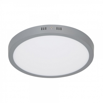 Plafón redondo, moderno, 24 W, 6500K, LED, gris