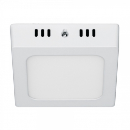 Plafón cuadrado, moderno, 6 W, 6500 K, LED, blanco