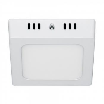 Plafón cuadrado, moderno, 6 W, 6500 K, LED, blanco