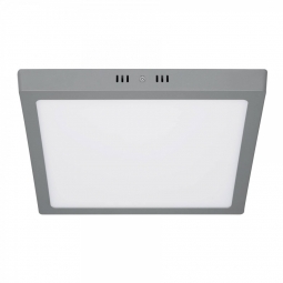 Plafón cuadrado, moderno, 24 W, 6500 K, LED, gris