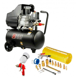 Compresor de aire electrico con kit neumatico y accesorios