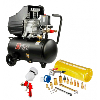 Compresor de aire electrico con kit neumatico y accesorios