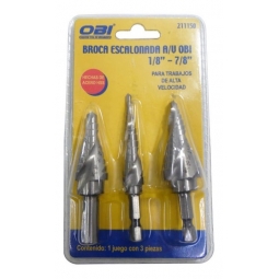 Brocas escalonadas de 1/8