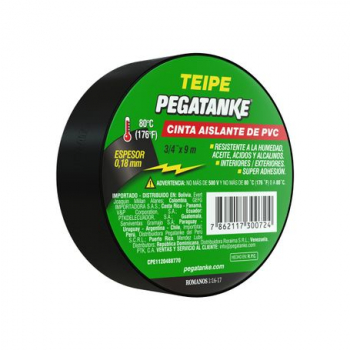 Cinta Aislante de PVC Pegatanke de 9m