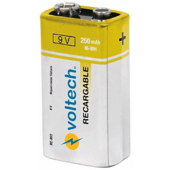 Pila recargable 9 V, 250 mAh, uso general